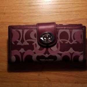 Coach checkbook wallet